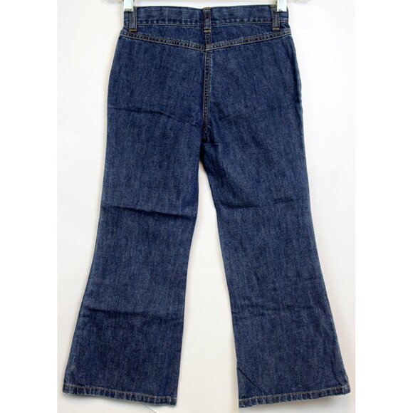 NWT 2005 Gymboree Winter Princess Denim Jeans Flowers Embroidered Straight Sz 7 - Picture 5 of 6